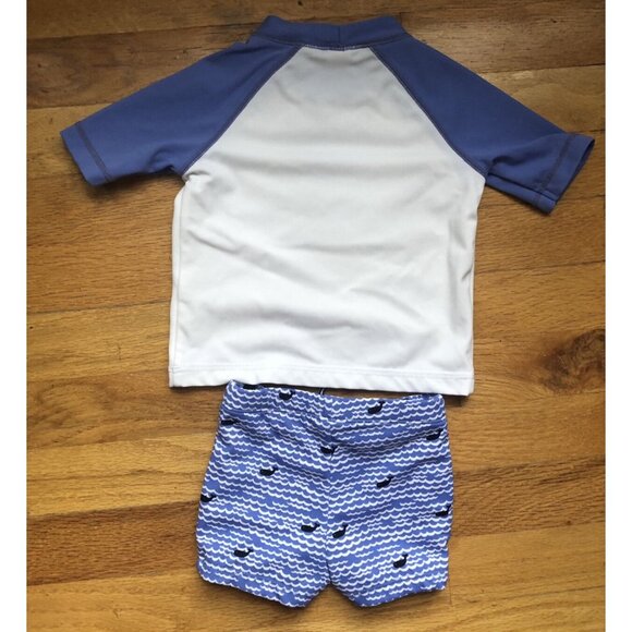 Janie & Jack 6-12M Swim Top & Whale Trunks - Picture 4 of 4